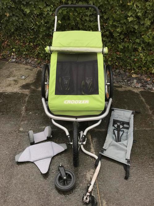 Croozer kid for 2 fietskar met hangmatje en verkleiner, Fietsen en Brommers, Fietsaccessoires | Aanhangwagens en Karren, Zo goed als nieuw