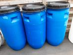 Blauwe tonnen 200 liters, Tuin en Terras, Ophalen, Zo goed als nieuw