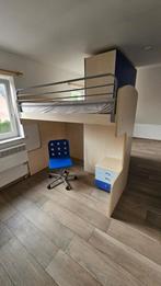 Meuble chambre des enfantes, bleu et bois claire, Utilisé