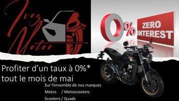 SYM / KYMCO / ZONTES MOTO SCOOTER QUADS 0%