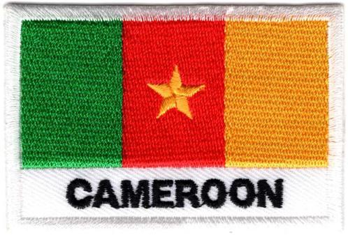 Kameroen stoffen opstrijk patch embleem, Divers, Drapeaux & Banderoles, Neuf, Envoi