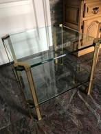 Te koop glazen tafel van Peter Ghyczy, Huis en Inrichting, Ophalen, 50 tot 100 cm, Vierkant, Zo goed als nieuw