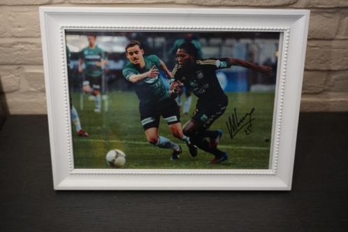 gesigneerde foto Dieumerci Mbokani rsc anderlecht - 35 x 26, Verzamelen, Sportartikelen en Voetbal, Ophalen of Verzenden