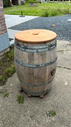 Eikenhouten wijnvat 200 liter met grenen deksel, Tuin en Terras, Ophalen