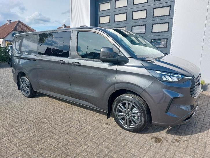 Ford Transit Custom 5pl L2 170pk automaat dub cab ad. cruis, Auto's, Ford, Bedrijf, Te koop, Transit, ABS, Achteruitrijcamera