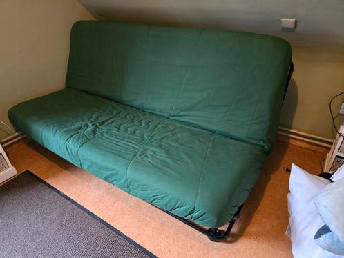 Slaapbank, Huis en Inrichting, Slaapkamer | Slaapbanken, Gebruikt, 120 cm, 190 cm of minder, Twijfelaar, Groen, Ophalen