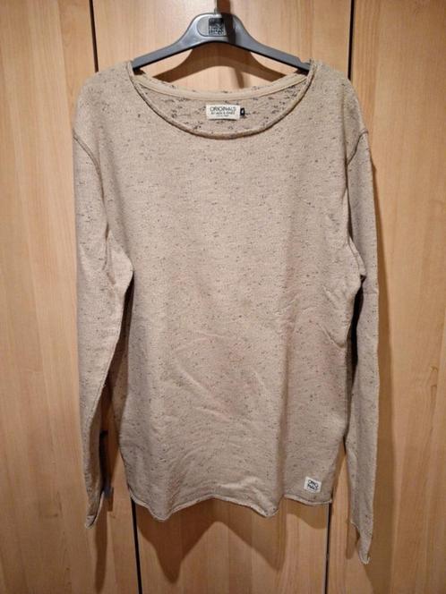 Sweatshirt chiné Jack & Jones XL, Kleding | Heren, Truien en Vesten, Gedragen, Maat 56/58 (XL), Beige, Ophalen of Verzenden