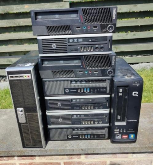 Lot computeronderdelen (9 PC's, optische drives, voeding), Computers en Software, Desktop Pc's, Gebruikt, Ophalen