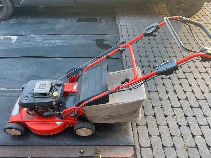 Grasmaaier Sabo, Tuin en Terras, Grasmaaiers, Gebruikt, Benzine-grasmaaier, 50 cm of meer, Cirkelmaaier, Opvangbak, Ophalen