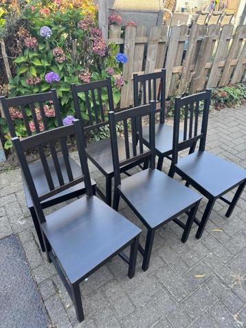 Stoelen 6 stuks zwart beschikbaar voor biedingen
