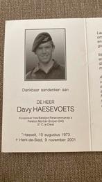 paracommando Haesevoets mortir-sniper-DAS 21.C.ie Diest, Verzamelen, Bidprentjes en Rouwkaarten, Verzenden, Bidprentje
