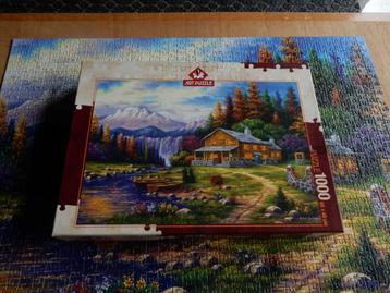 nr.70 - Puzzel: sunset in the mountains - 1000 stukjes beschikbaar voor biedingen
