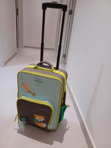 Blauwe reiskoffer (handbagage) kind in zeer goede staat