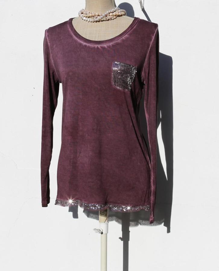 Zeer mooie T40-blouse, Kleding | Dames, Blouses en Tunieken, Zo goed als nieuw, Maat 38/40 (M), Paars, Ophalen of Verzenden
