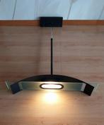 Design LED hanglamp zwart metaal/glas, Comme neuf, Métal, Enlèvement
