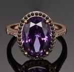 Parure bague + collier + b or , or rose et pierre amethyste, Verzenden, Nieuw, Dame, Goud