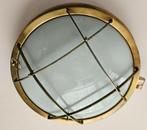 Vintage plafondlamp, Ophalen, Gebruikt, Glas, Nautisch