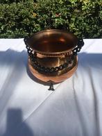 Antieke zwitserse koperen pot met ketting: Stockli, Ophalen of Verzenden, Koper