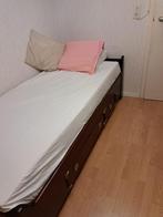 eenpersoons bed +materas enz  90x200 cm, Huis en Inrichting, Slaapkamer | Bedden, 90 cm, Gebruikt, Eenpersoons, Hout