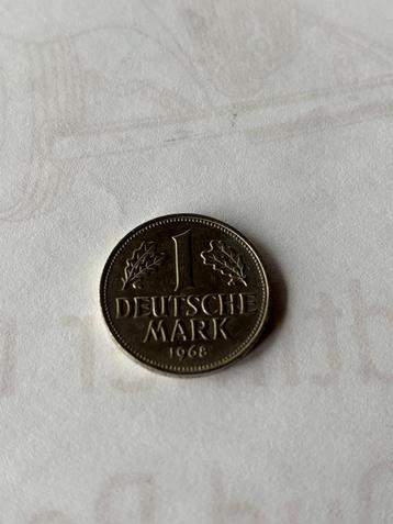 muntstuk 1 Duitse Mark 1968 (D) beschikbaar voor biedingen