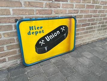 Email reclamebord Union Brussel emaillerie Bruxelles 1938