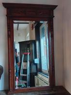 Massief houten spiegel, Antiek en Kunst, Ophalen, Rechthoekig, 100 tot 150 cm, 100 tot 150 cm
