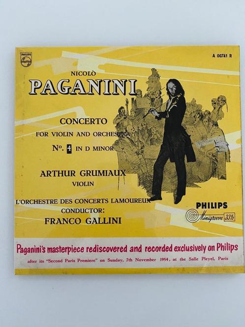 Paganini Gallini Orch Lamoureux Conc Violon N 4  Ré Mineur, Cd's en Dvd's, Cd's | Klassiek, Zo goed als nieuw, Orkest of Ballet