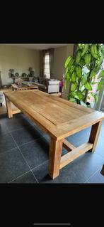 Degelijke houten tafel 110 breed 250 lang en 80 hoog, Huis en Inrichting, Tafels | Salontafels, 200 cm of meer, 100 tot 150 cm