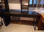 Micke bureau ikea 142 x 50 met opbouw en lamp, Huis en Inrichting, Ophalen, Gebruikt, Bureau