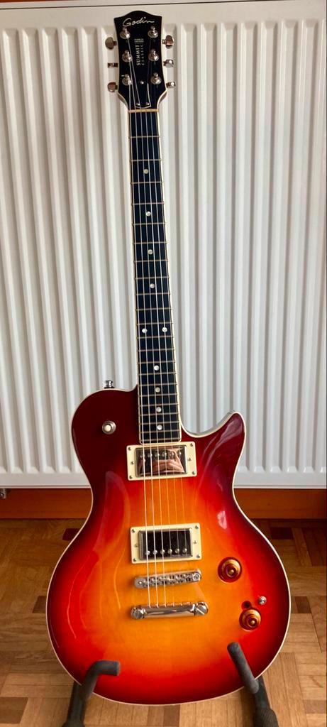 Godin Summit Classic CT Cherry Burst, Muziek en Instrumenten, Snaarinstrumenten | Gitaren | Elektrisch, Zo goed als nieuw, Solid body