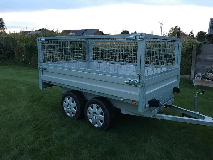 remorque à benne basculante électrique avec distance., Autos : Divers, Remorques, Comme neuf, Enlèvement