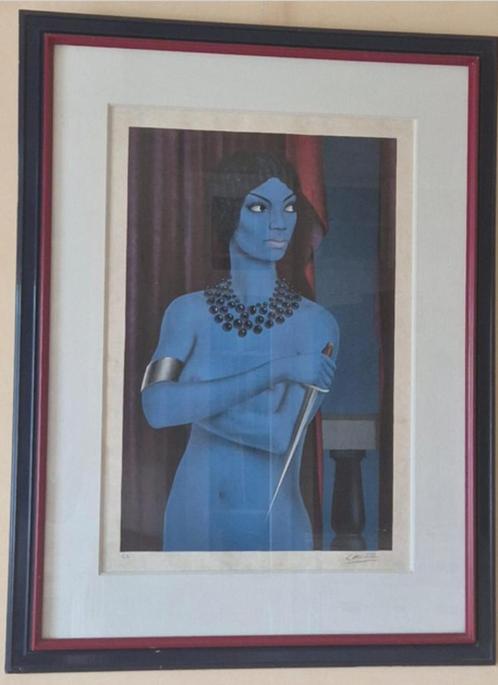 Félix Labisse - Surrealistische schilderkunst „Vrouw met een, Antiek en Kunst, Kunst | Litho's en Zeefdrukken, Ophalen