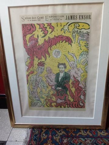 Affiche voor de tentoonstelling James Ensor op het Salon des beschikbaar voor biedingen