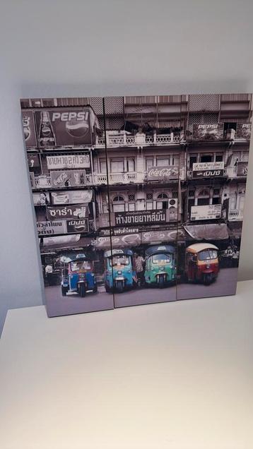 3 luik op hout (15x45 cm per stuk) beschikbaar voor biedingen