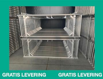 Gevelsteiger, steiger, alu, 150 m², gratis levering, plettac beschikbaar voor biedingen