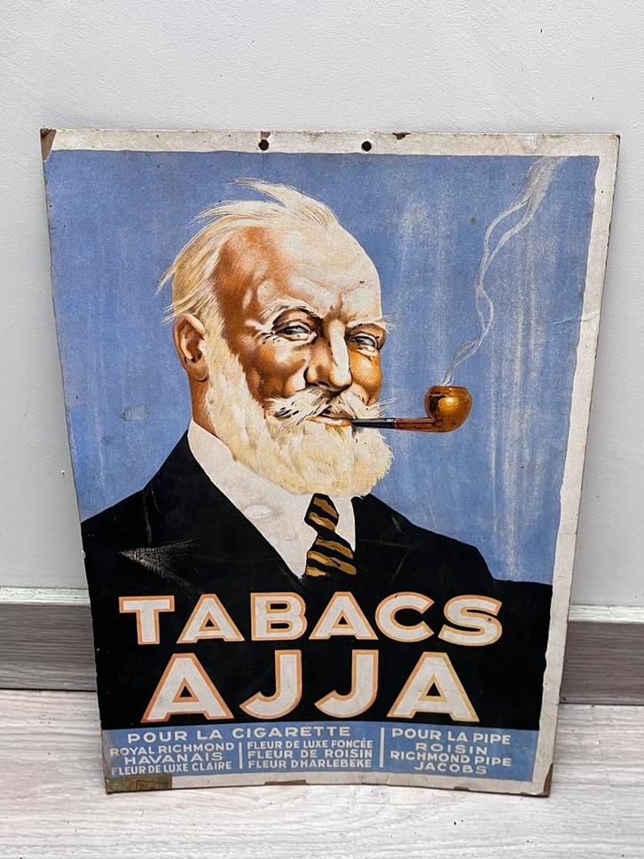 Carton Tabacs Ajja, Verzamelen, Merken en Reclamevoorwerpen, Gebruikt, Reclamebord, Ophalen of Verzenden
