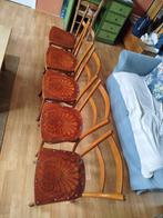 5 chaises vintage. Assise ornementée, Ophalen, Gebruikt