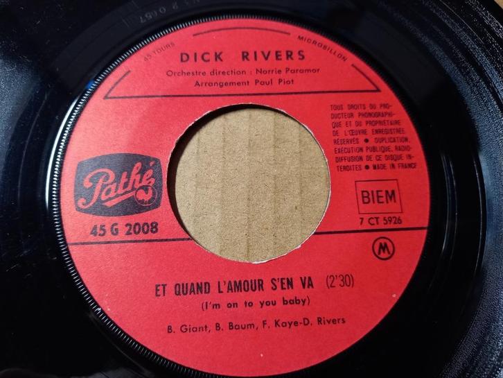 Dick Rivers – Et Quand L'amour S'en Va / Va T'en - Va T'en, Cd's en Dvd's, Vinyl Singles, Gebruikt, Single, Overige genres, 7 inch
