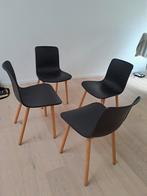 Set van 4 stoelen met houten poten, Ophalen of Verzenden, Zo goed als nieuw, Hout