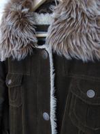 BIJENKORF (NL), korte kaki winterjas velours maat 42, Inno, Ophalen of Verzenden, Maat 42/44 (L), Groen