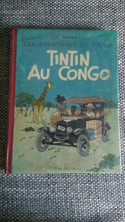 Tintin au congo a18 1942 grande image, Boeken, Stripverhalen, Gelezen, Eén stripboek, Verzenden