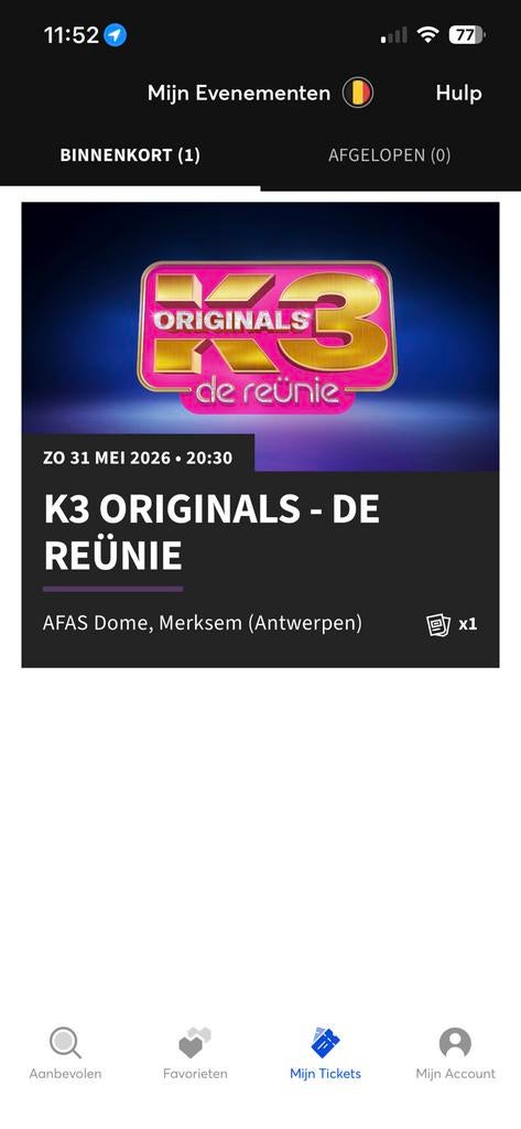 K3 Originals, Tickets en Kaartjes, Evenementen en Festivals, Eén persoon