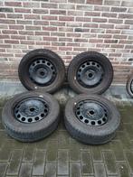 VW stalen velgen met zomerbanden 205/55/R16 91V, Auto-onderdelen, Banden en Velgen, Ophalen, Zomerbanden, Velg(en)