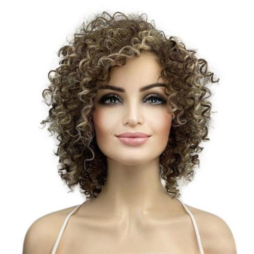 Nonchalante warrige korte pruik met krullen model 1172 kleur, Handtassen en Accessoires, Uiterlijk | Haarverzorging, Nieuw, Pruik of Haarverlenging