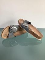 Gratis Verzenden | Birkenstock Big Buckle grijze slippers 37, Slippers, Verzenden, Zo goed als nieuw, Grijs