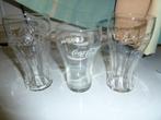 3 verres Coca-Cola bombés imprimés transparents 25 cl, Ophalen, Nieuw, Frisdrankglas