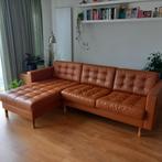 Ikeazetel Landskrona bruin leder, Huis en Inrichting, Zetels | Zetels, Ophalen, Driepersoons, Zo goed als nieuw, Rechte bank