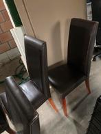 4 stoelen bruin, Huis en Inrichting, Stoelen, Ophalen, Zo goed als nieuw, Bruin