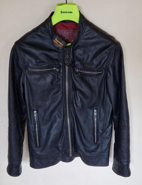 Motorvest👍 Leather Jacket "Racing Team" Superdry👍m: M👍, Motoren, Kleding | Motorkleding, Jas | leer, Heren, Nieuw zonder kaartje