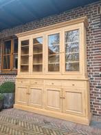 Eiken buffetkast/vitrinekast GRATIS LEVERING, Ophalen, Met deur(en), 200 cm of meer, Eikenhout